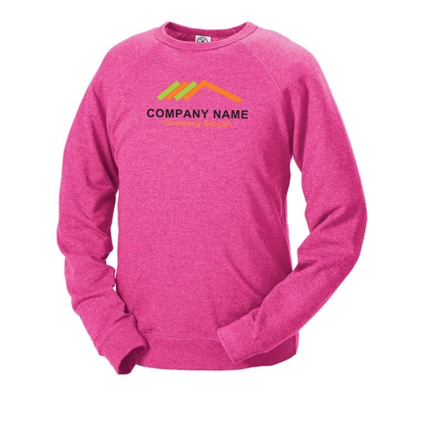 Heliconia Heather color option for French Terry Fleece Shirt