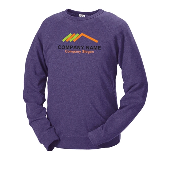 Purple Heather color option for French Terry Fleece Shirt