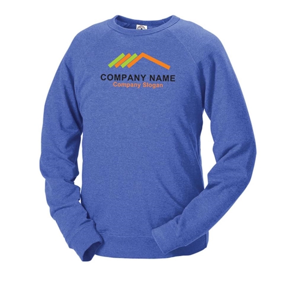 Royal Blue Heather color option for French Terry Fleece Shirt