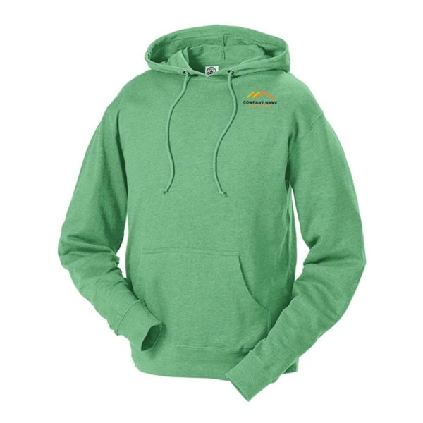 Kelly Green Heather color option for French Terry Fleece Hoody