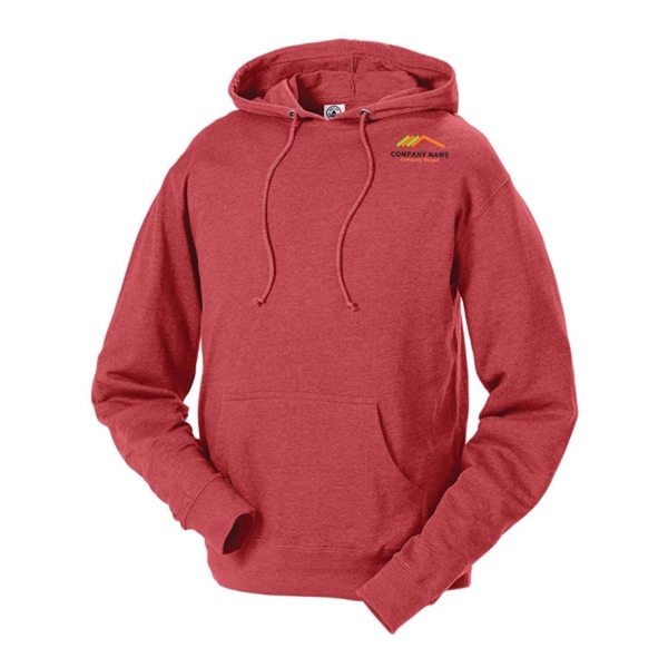 Red Heather color option for French Terry Fleece Hoody