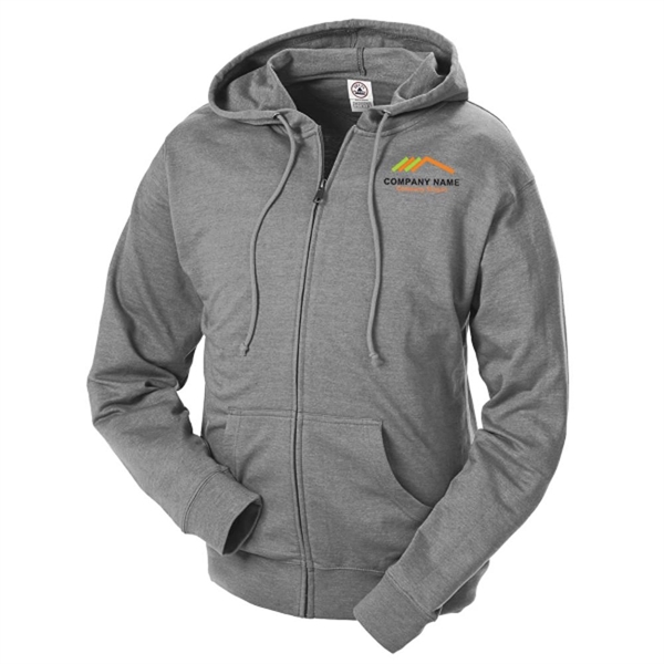 Graph Heather color option for French Terry Fleece Hoodie With Zipper