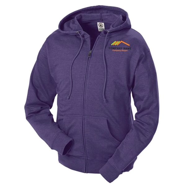 Purple Heather color option for French Terry Fleece Hoodie With Zipper