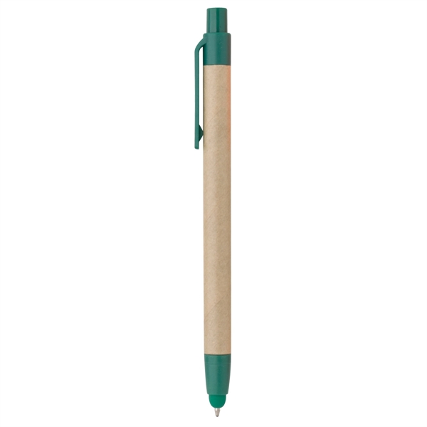 NATURAL WITH GREEN color option for Plunger Stylus Pen