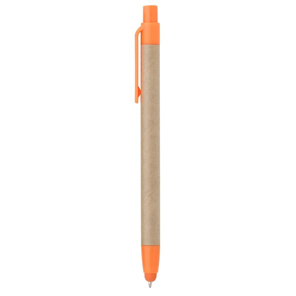 NATURAL WITH ORANGE color option for Plunger Stylus Pen