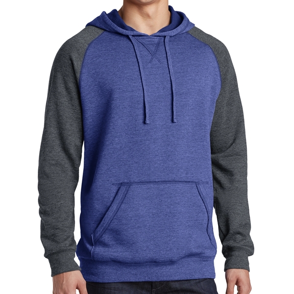 HEATHER DEEP ROYAL/HEATHER CHA color option for Boys Ligthweight Raglan Hoodie