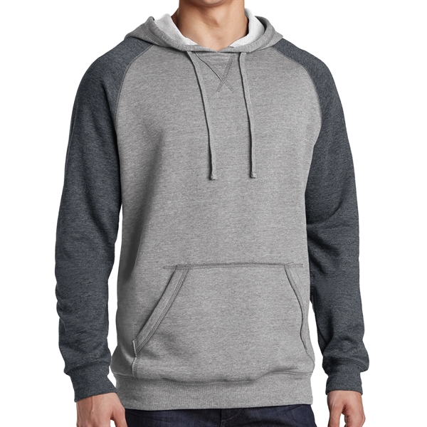 HEATHER GRAY/ HEATHER CHARCOAL color option for Boys Ligthweight Raglan Hoodie