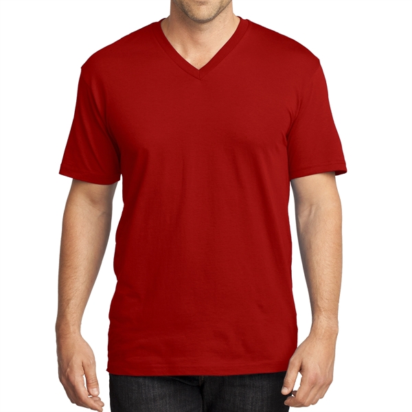 Classic Red color option for District Made® Men's Everyday V Neck T Shirt