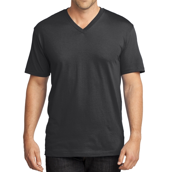 Heathered Nickel color option for District Made® Men's Everyday V Neck T Shirt