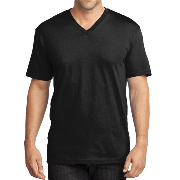 Jet Black color option for District Made® Men's Everyday V Neck T Shirt