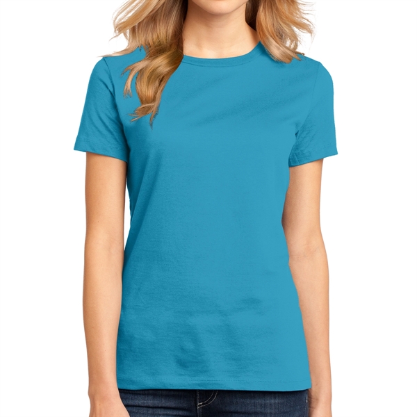 Bright Turquoise color option for District Made® Women's Crew T Shirt