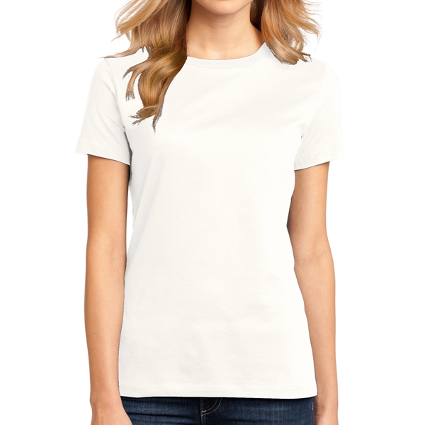 Bright White color option for District Made® Women's Crew T Shirt