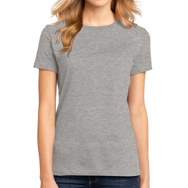 Heathered Steel color option for District Made® Women's Crew T Shirt