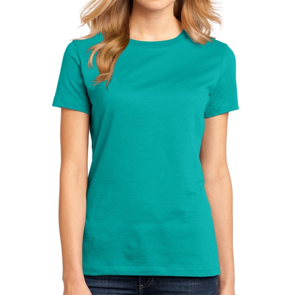 Jade color option for District Made® Women's Crew T Shirt