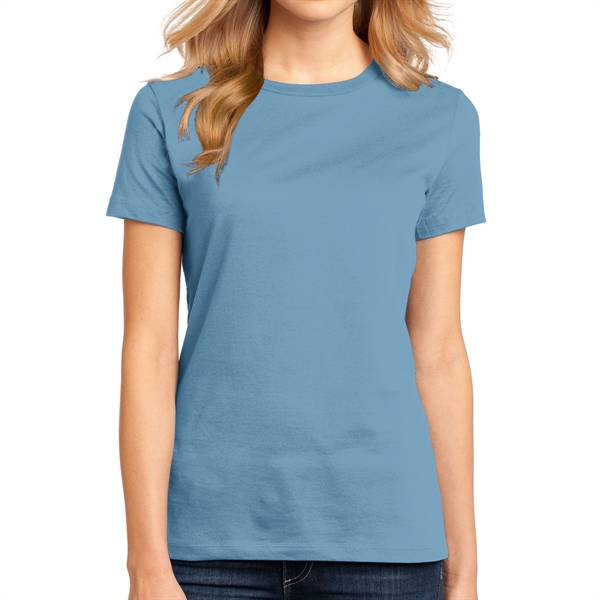 Maritime Blue color option for District Made® Women's Crew T Shirt