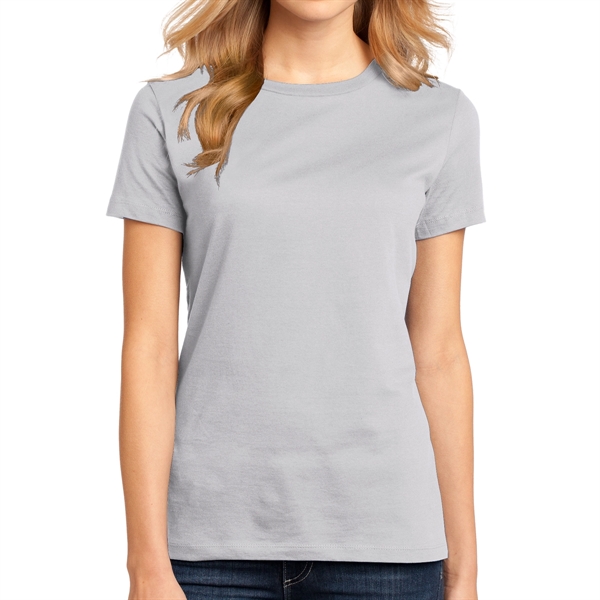 Silver color option for District Made® Women's Crew T Shirt