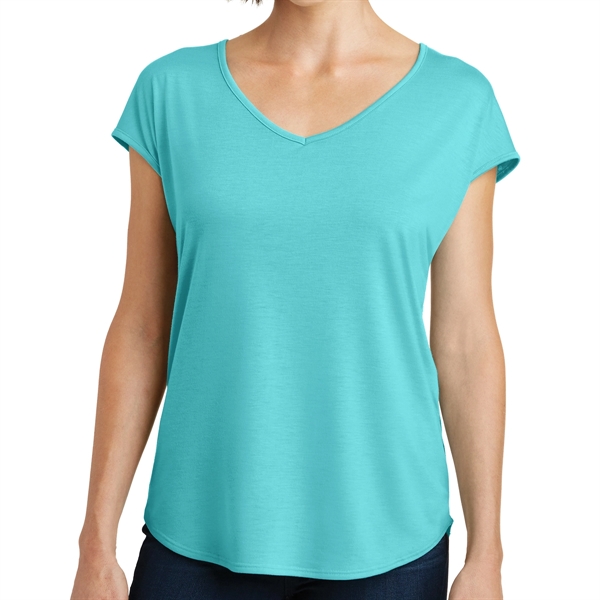 Aqua Ice color option for District Made® Women's Crossover Back T Shirt