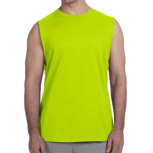 SAFETY GREEN color option for Adult Top Quality T Shirt