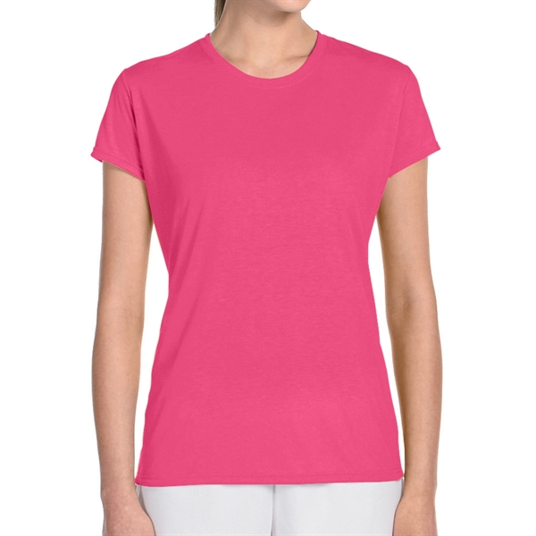 Safety Pink color option for Ladies' Performance Tee