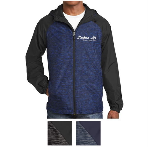 Main photo of Raglan Hooded Jacket With Colorblocking Design