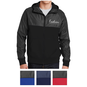 Photo of Embossed Moisture Wicking Full Zipper Jacket
