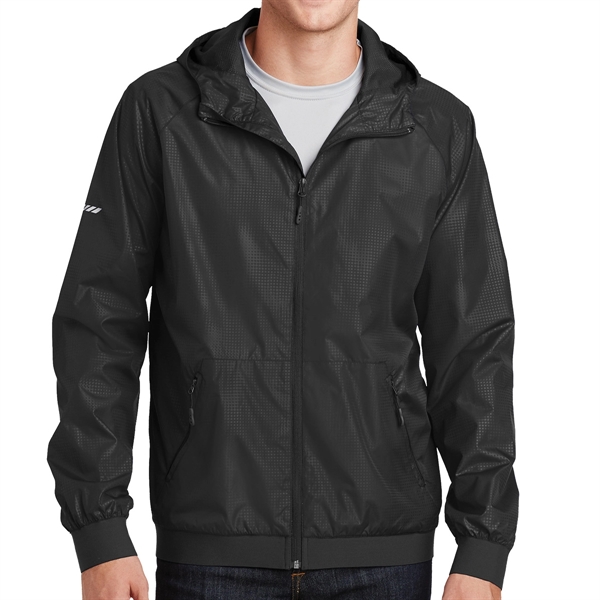 BLACK/BLACK color option for Embossed Jacket With Hood