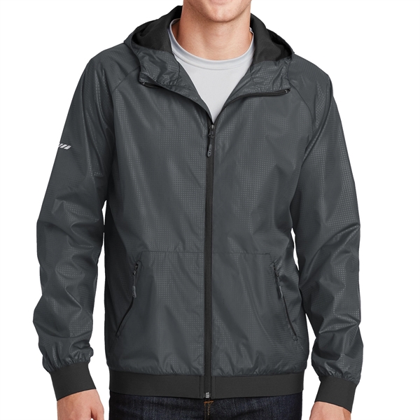 GRAPHITE/BLACK color option for Embossed Jacket With Hood