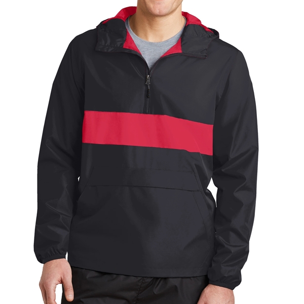 BLACK/ TRUE RED color option for Anorak Waterproof Jacket