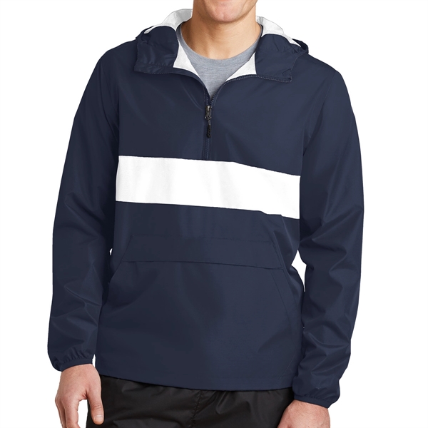 TRUE NAVY/ WHITE color option for Anorak Waterproof Jacket
