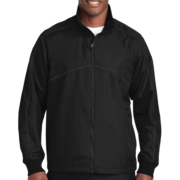 BLACK/GRAPHITE GRAY color option for Polyester Ripstop Jacket For Sports