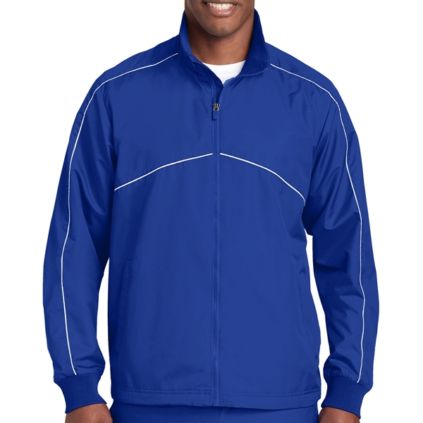 TRUE ROYAL/ WHITE color option for Polyester Ripstop Jacket For Sports