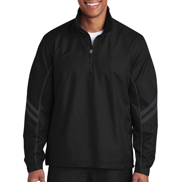 BLACK/GRAPHITE GRAY color option for Water Resistant Ripstop 1/2 Zip Pullover