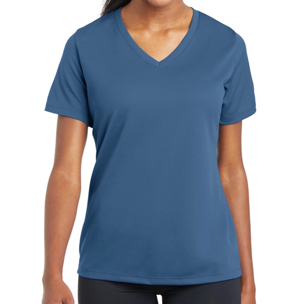 Dawn Blue color option for Posi Charge®  Ladies' Sporting Shirt