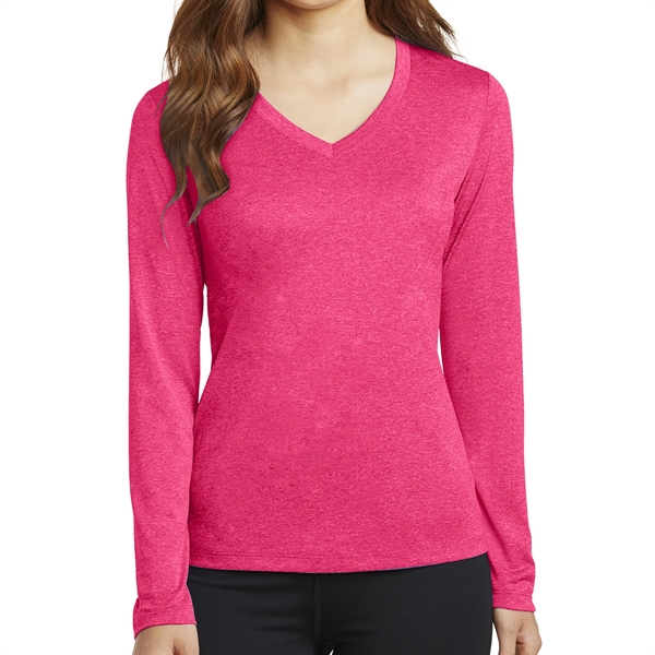Pink Raspberry color option for Lined On V Neck Tee