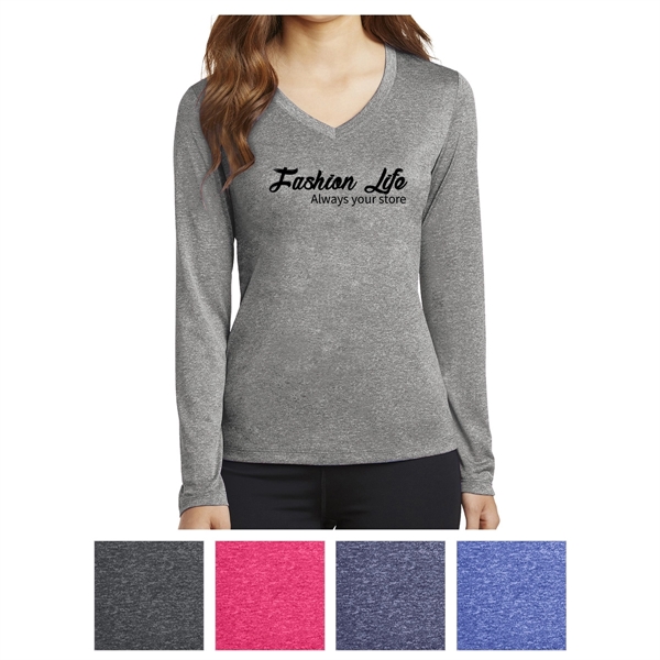Vintage Heather color option for Lined On V Neck Tee