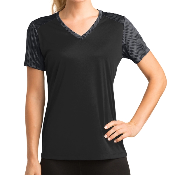 BLACK/IRON GRAY color option for Classic Colorblock V Neck Shirt