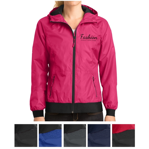 Main photo of Embossed Jacket With Hood For Women