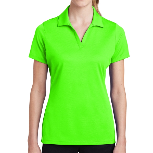 NEON GREEN color option for Ladies' Polo Shirt With Posi Charge® Racer Mesh Design