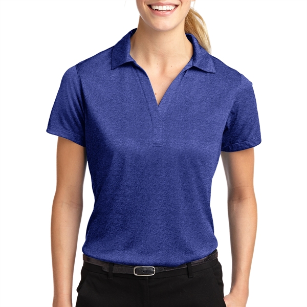 BLUE WAKE HEATHER color option for Ladies' Carte Polyester Jersey