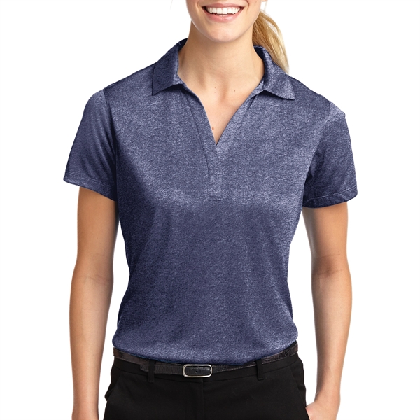 True Navy Heather color option for Ladies' Carte Polyester Jersey