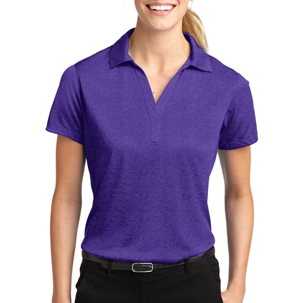 Varsity Purple Heather color option for Ladies' Carte Polyester Jersey