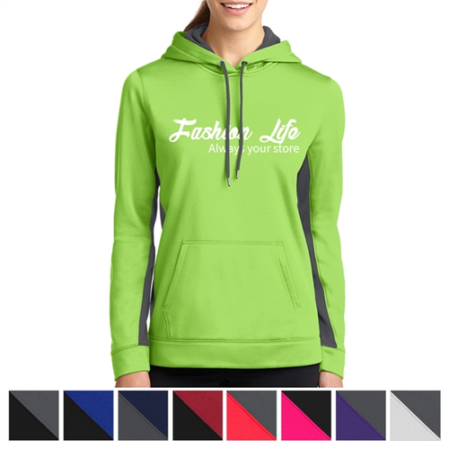 Main photo of Sport On Ladies' Colorblock Hooded Pullover
