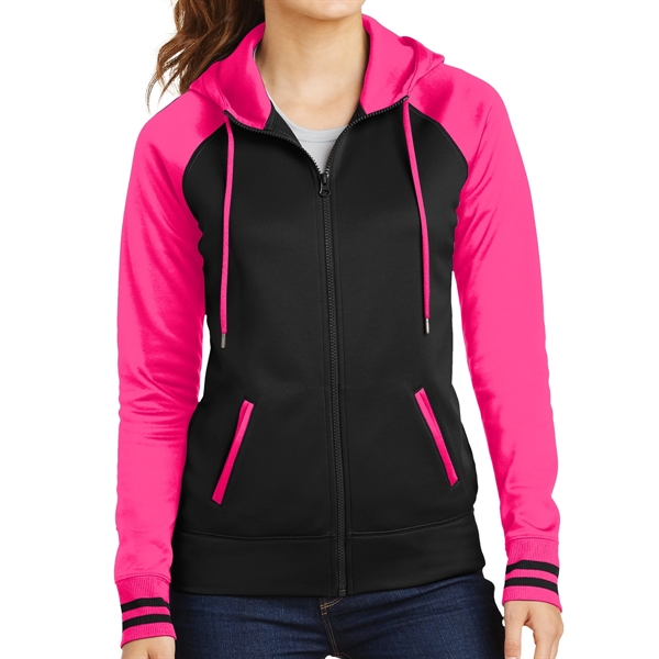BLACK/NEON PINK color option for Castro Branded Hooded Jacket