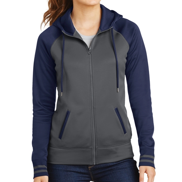 NAVY/DARK SMOKE GREY color option for Castro Branded Hooded Jacket