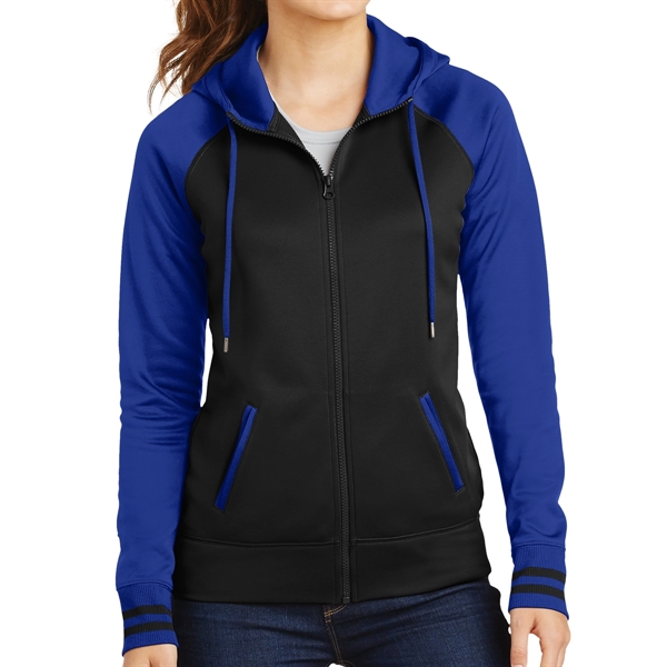 TRUE ROYAL/ BLACK color option for Castro Branded Hooded Jacket