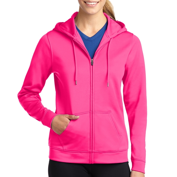 Neon Pink color option for Sport Tek® Sport Wick® Women's Zippered Hoodie Jacket