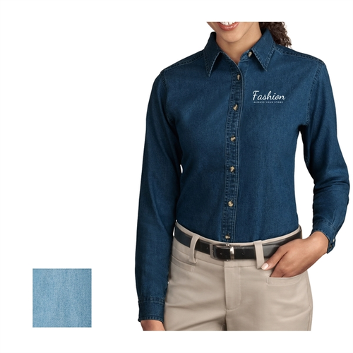 Main photo of Ladies' Long Sleeve Denim Shirt