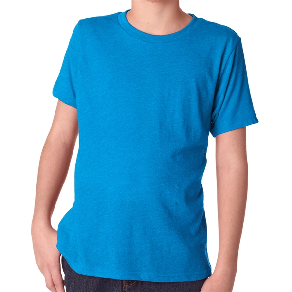 Vintage Turquoise color option for Brilliant Tri Blend 32 Singles Youth Tee