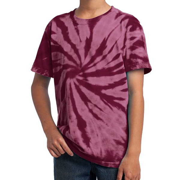 Maroon color option for Junior Classic Tie Dye Tee