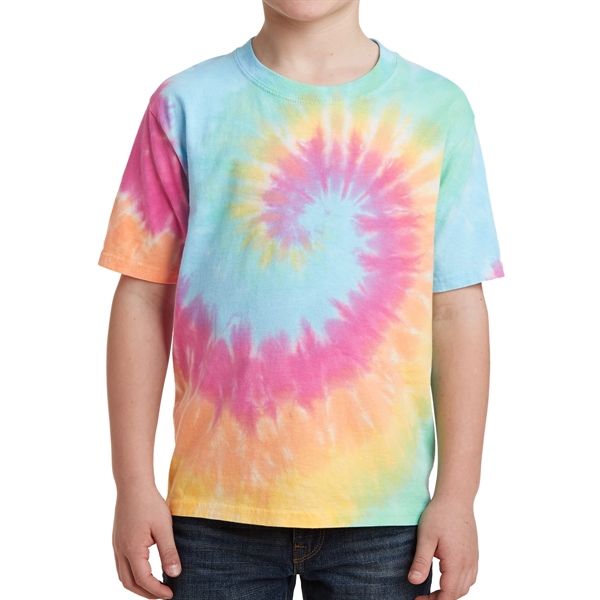 Ocean Rainbow color option for Junior Classic Tie Dye Tee